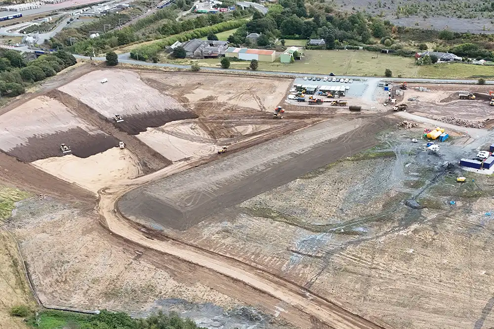 Topographic survey equipment on Scottish terrain